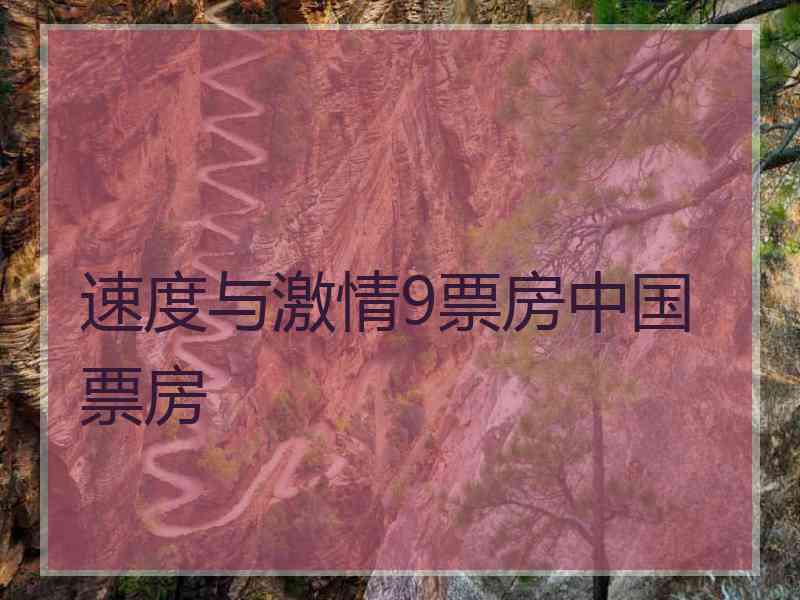 速度与激情9票房中国票房