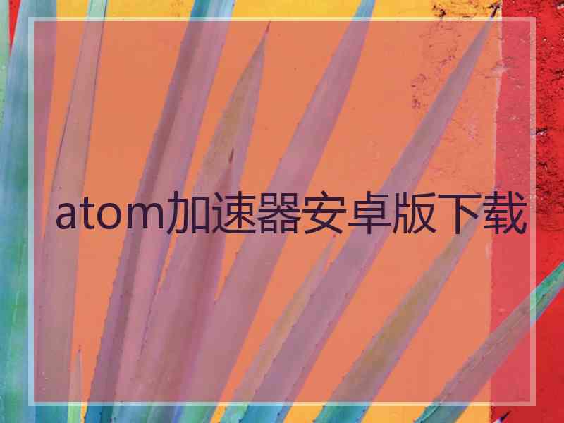 atom加速器安卓版下载