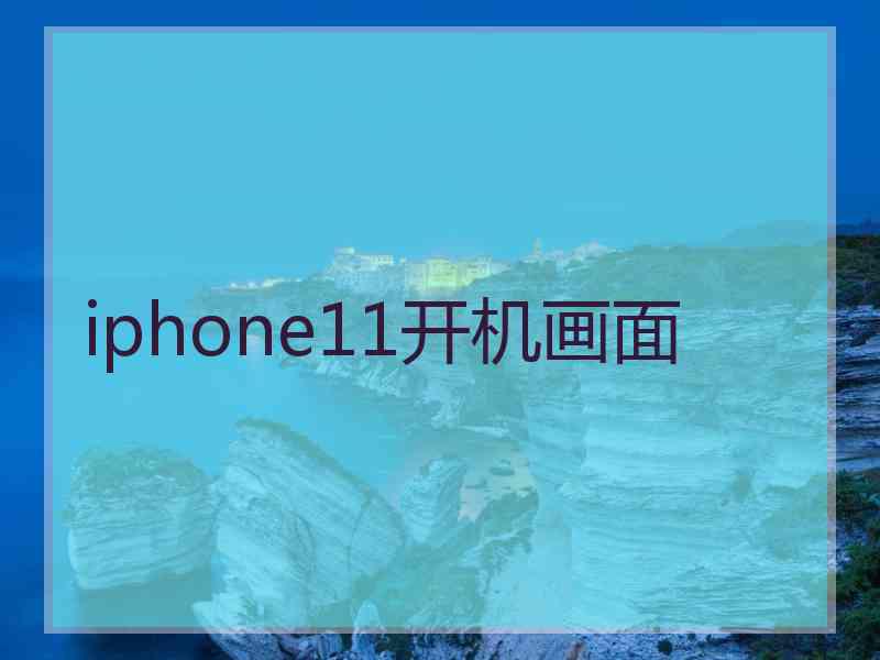 iphone11开机画面