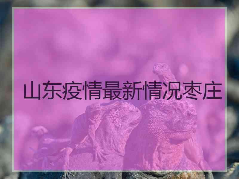 山东疫情最新情况枣庄