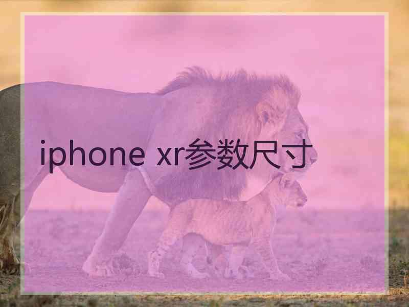 iphone xr参数尺寸