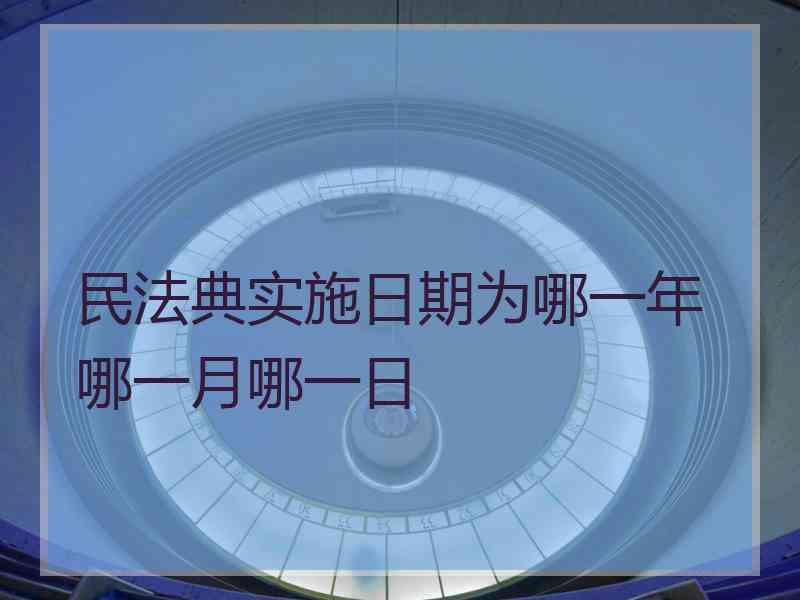 民法典实施日期为哪一年哪一月哪一日