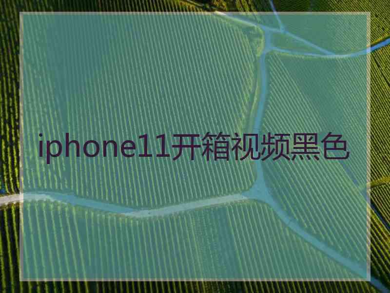 iphone11开箱视频黑色