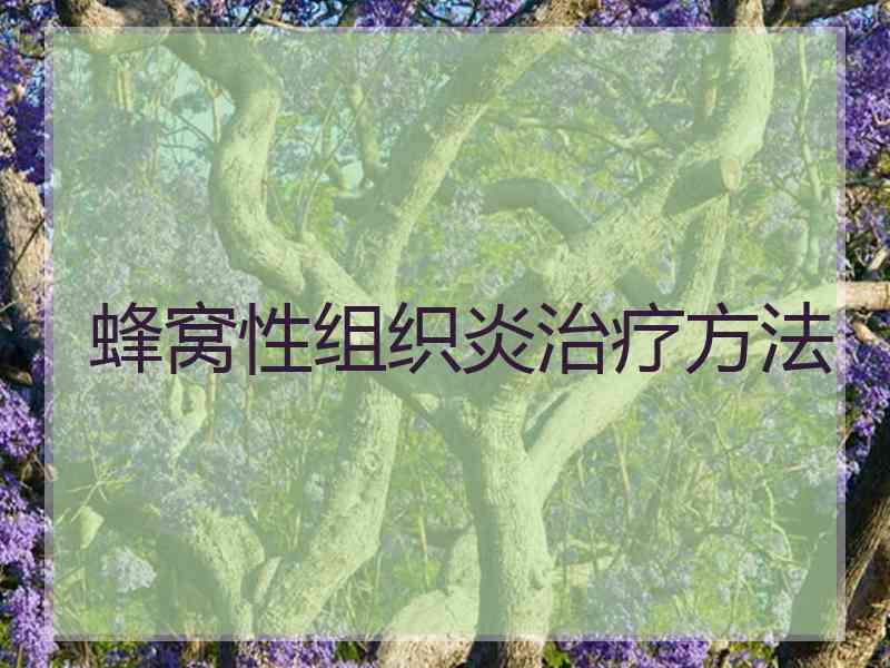 蜂窝性组织炎治疗方法