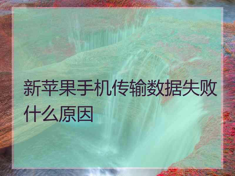 新苹果手机传输数据失败什么原因