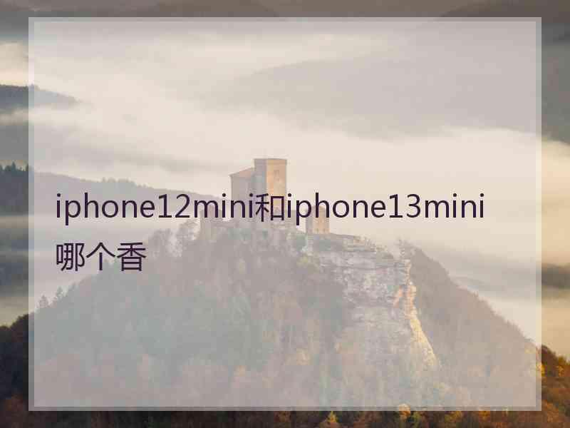 iphone12mini和iphone13mini哪个香