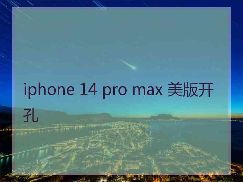 iphone 14 pro max 美版开孔