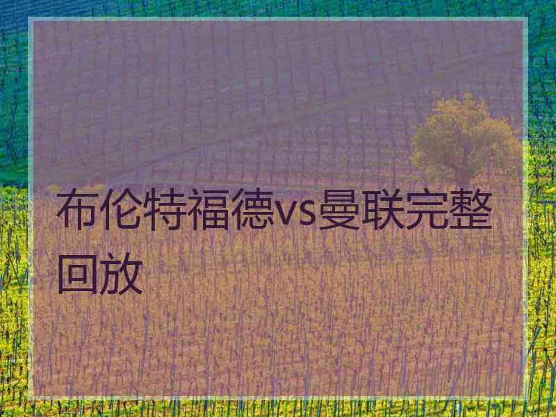 布伦特福德vs曼联完整回放