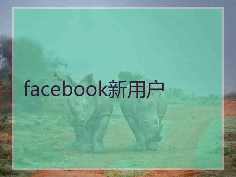 facebook新用户