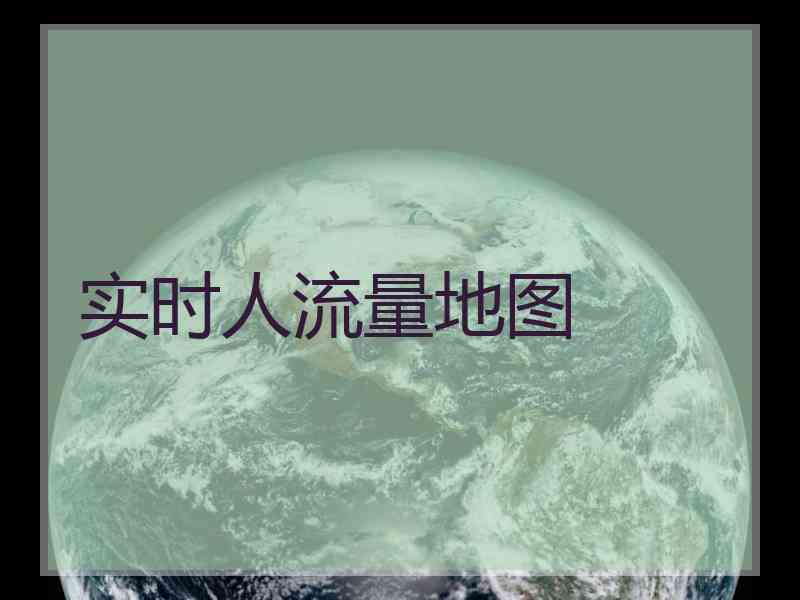 实时人流量地图