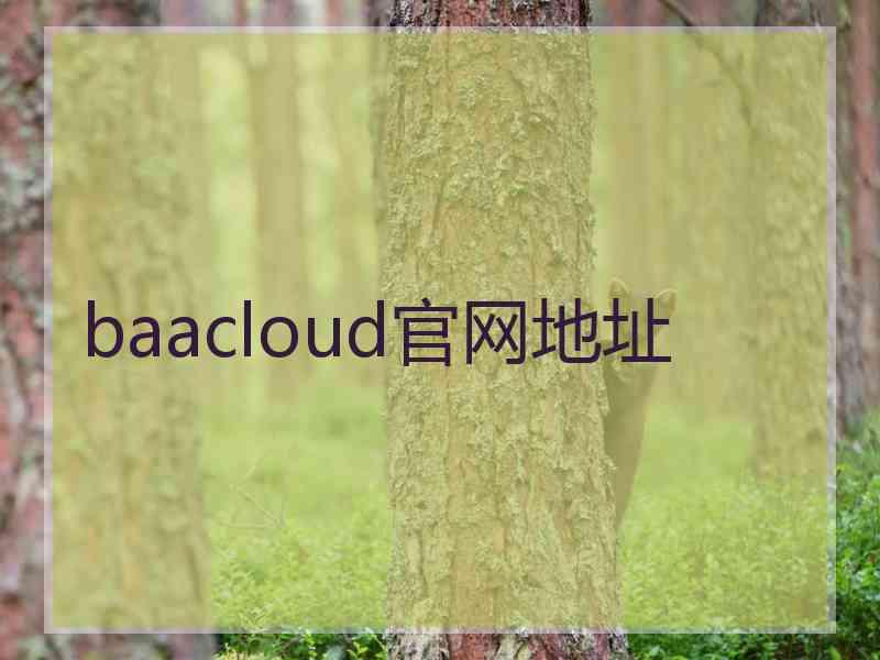 baacloud官网地址