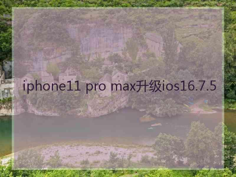 iphone11 pro max升级ios16.7.5