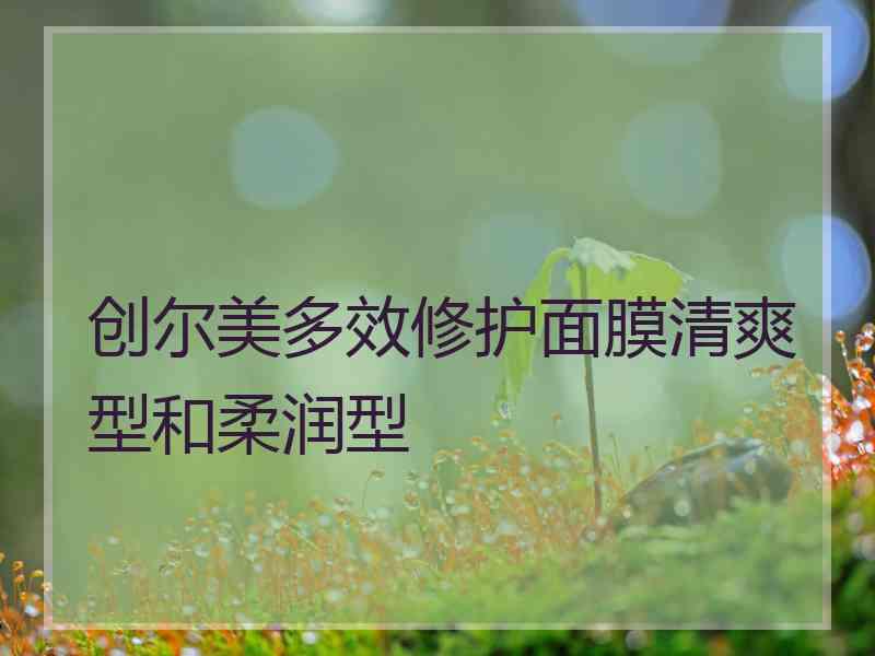 创尔美多效修护面膜清爽型和柔润型