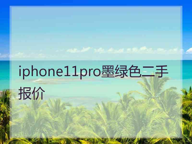 iphone11pro墨绿色二手报价