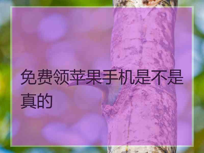 免费领苹果手机是不是真的