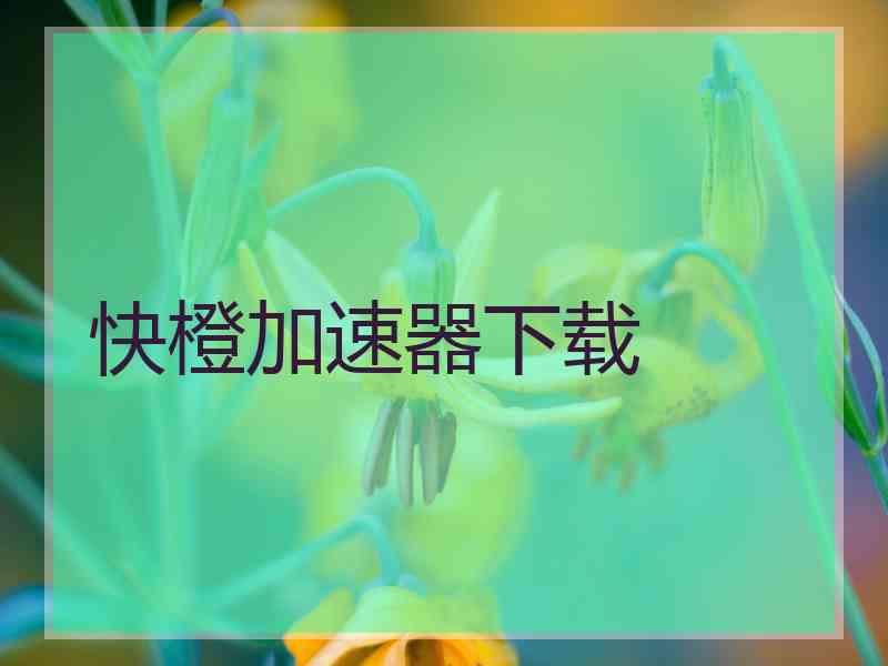 快橙加速器下载