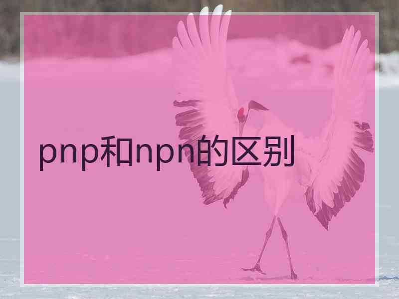 pnp和npn的区别