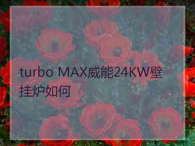 turbo MAX威能24KW壁挂炉如何