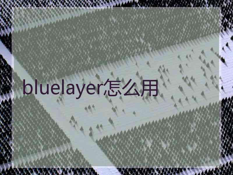 bluelayer怎么用