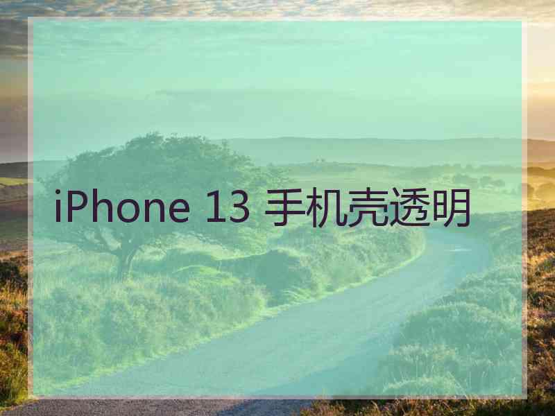 iPhone 13 手机壳透明