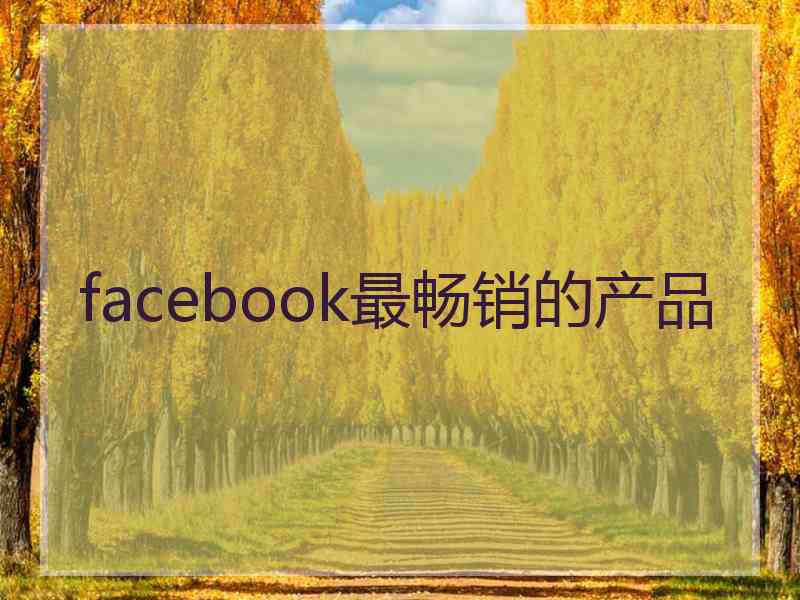 facebook最畅销的产品