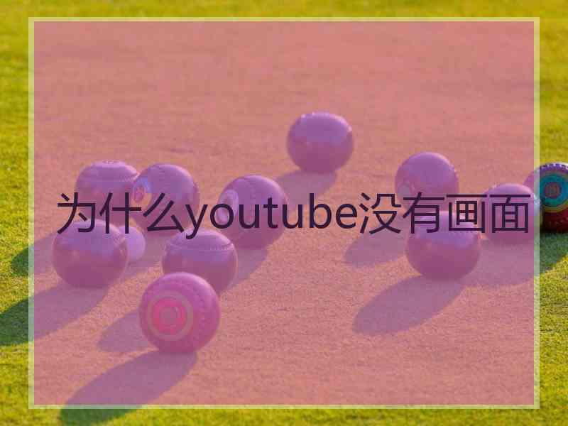 为什么youtube没有画面