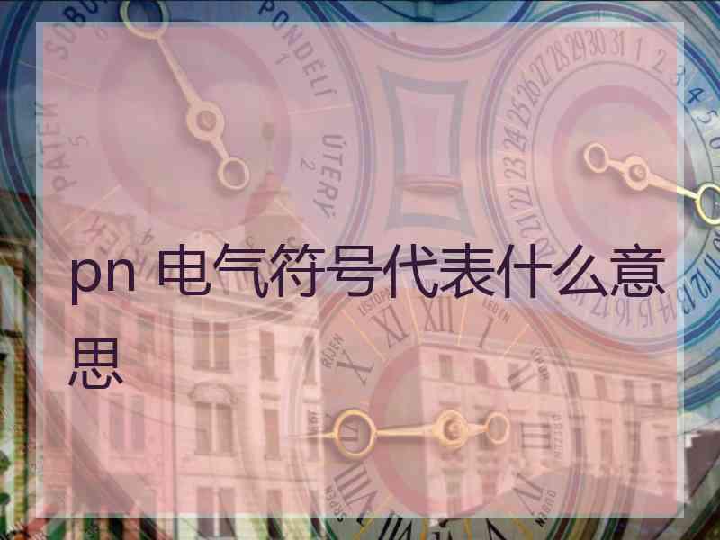 pn 电气符号代表什么意思