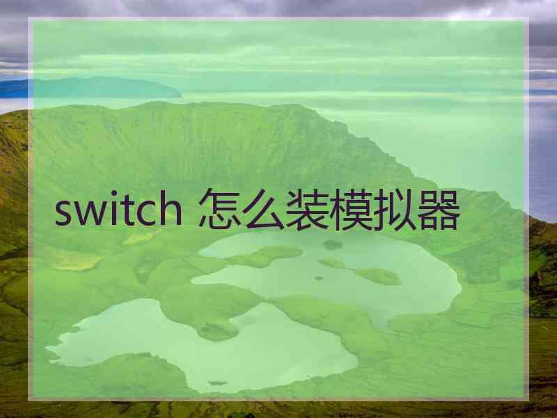 switch 怎么装模拟器