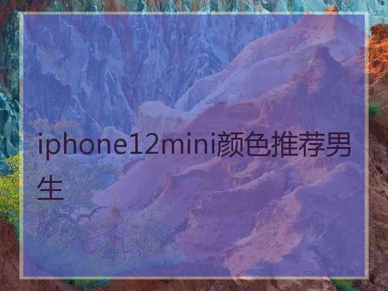 iphone12mini颜色推荐男生