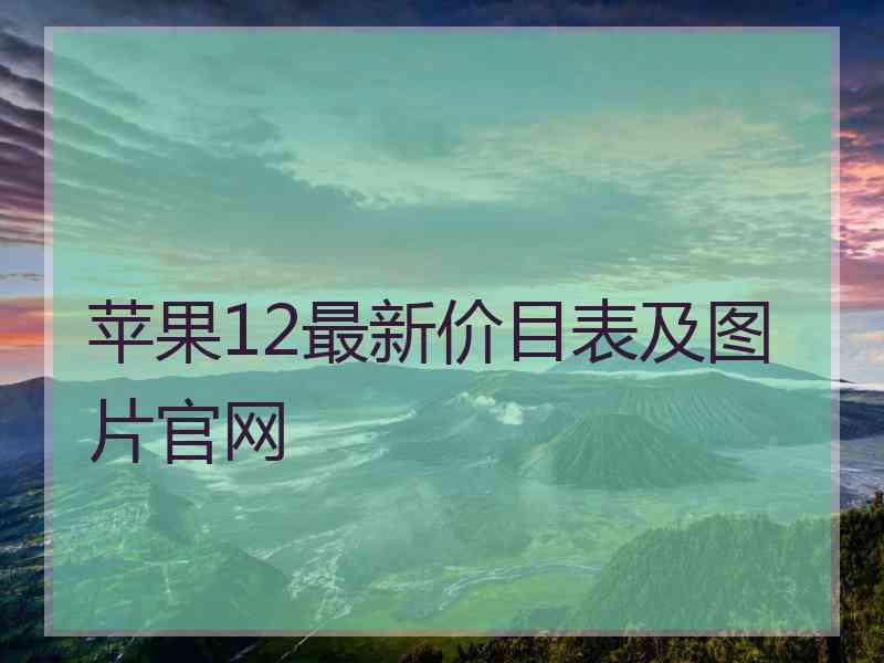 苹果12最新价目表及图片官网