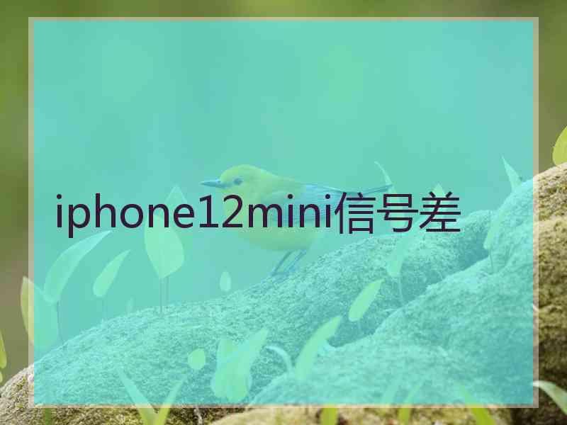 iphone12mini信号差