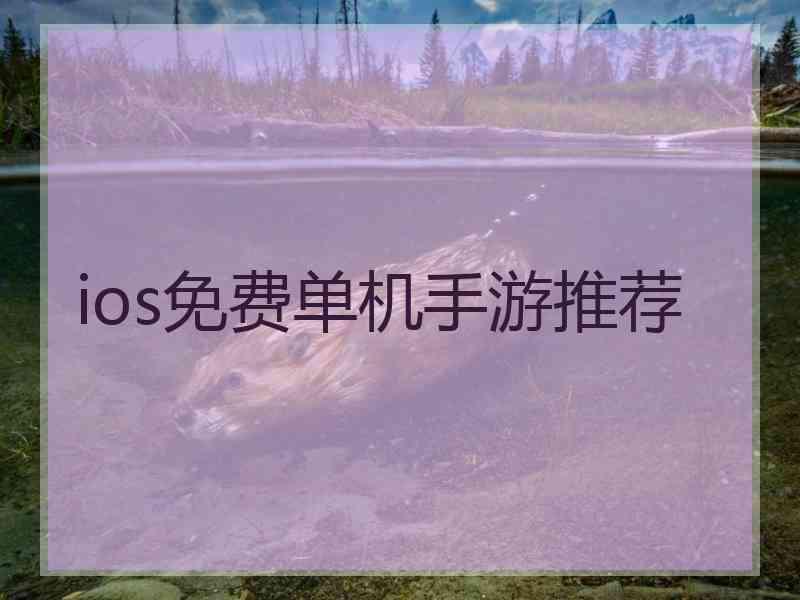 ios免费单机手游推荐