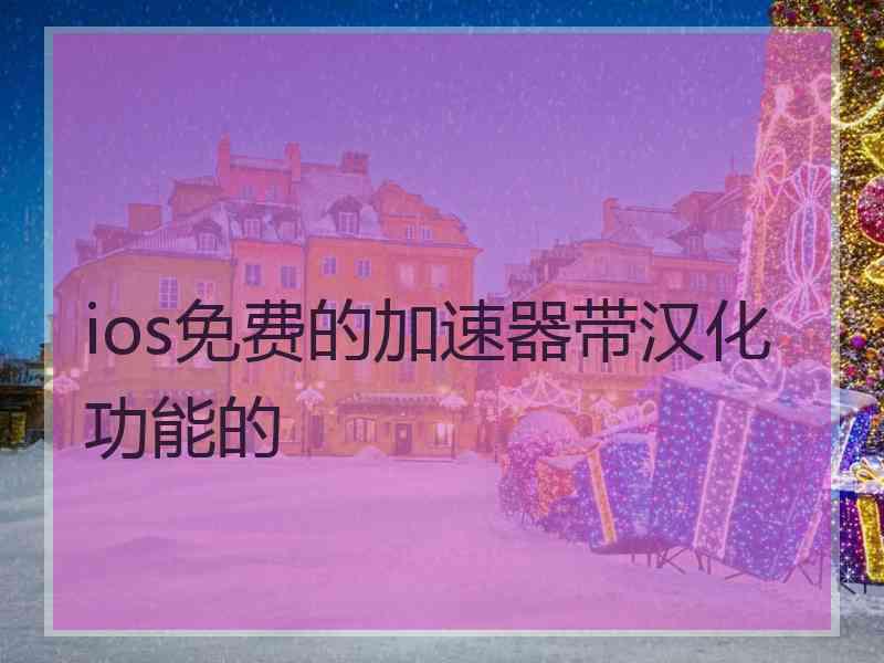 ios免费的加速器带汉化功能的