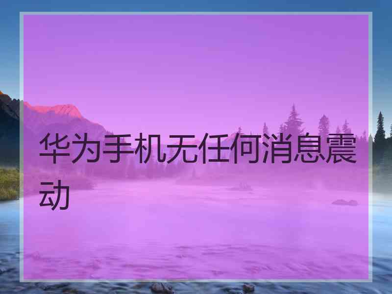 华为手机无任何消息震动