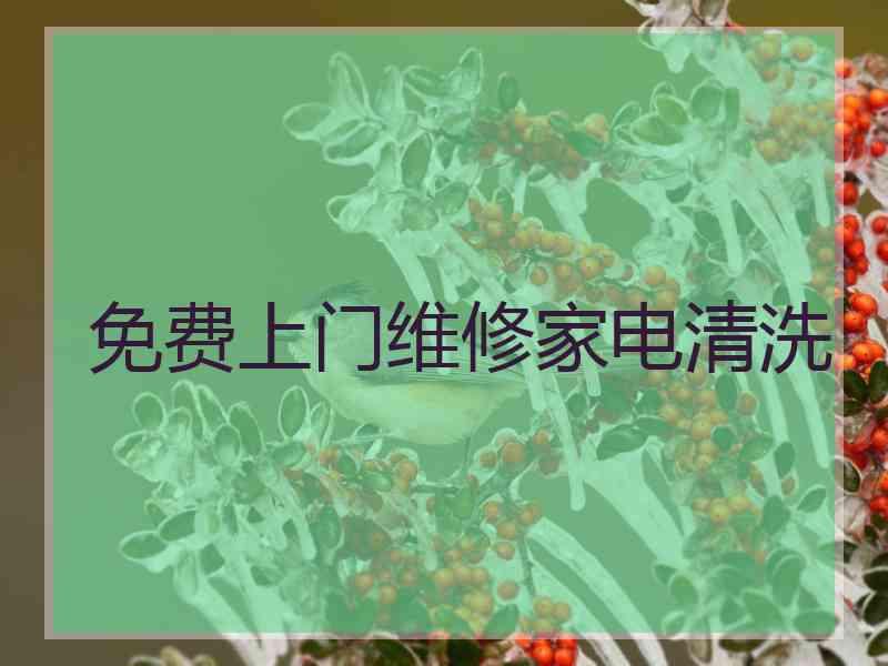 免费上门维修家电清洗