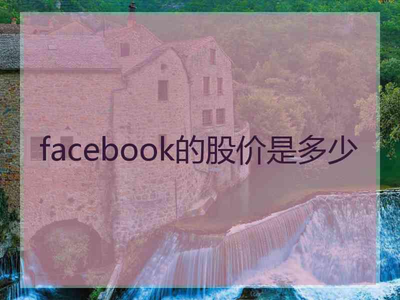 facebook的股价是多少