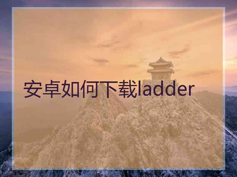 安卓如何下载ladder