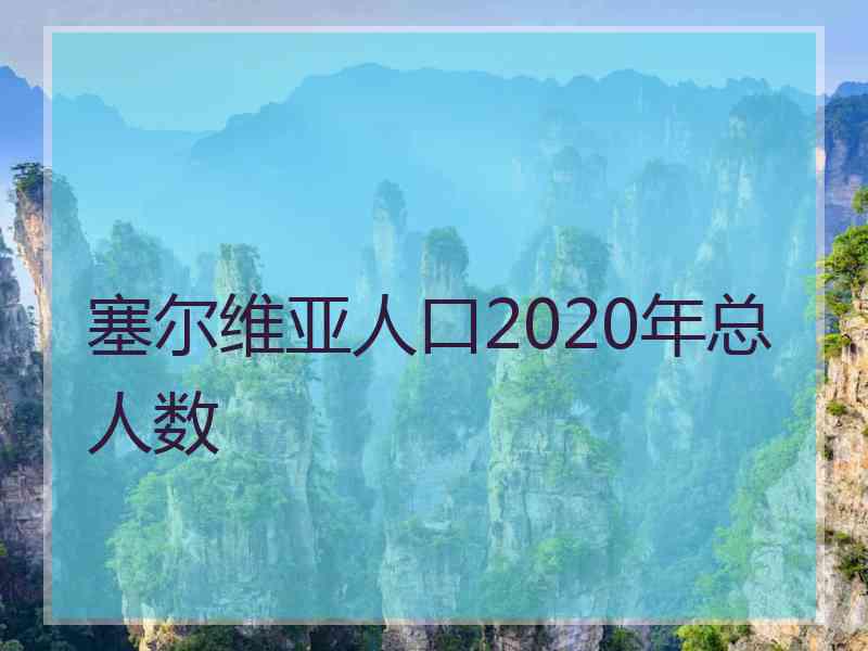 塞尔维亚人口2020年总人数