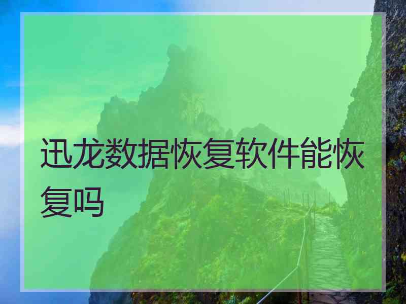 迅龙数据恢复软件能恢复吗