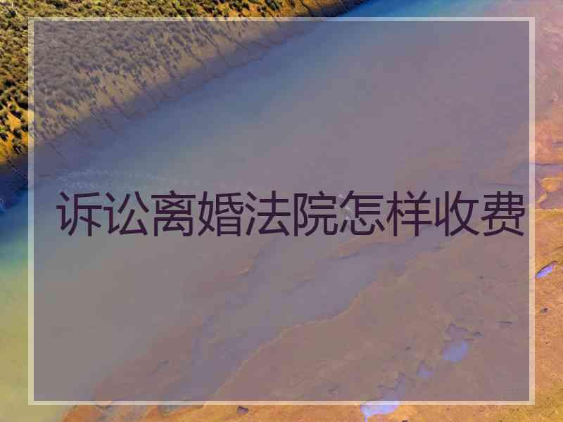 诉讼离婚法院怎样收费