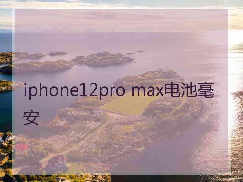 iphone12pro max电池毫安