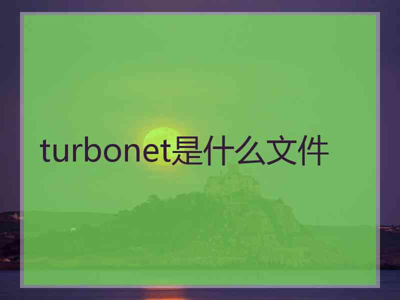 turbonet是什么文件