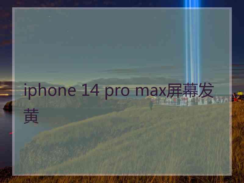 iphone 14 pro max屏幕发黄