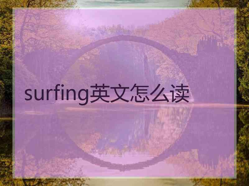 surfing英文怎么读