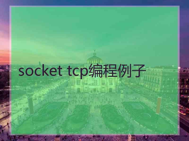 socket tcp编程例子