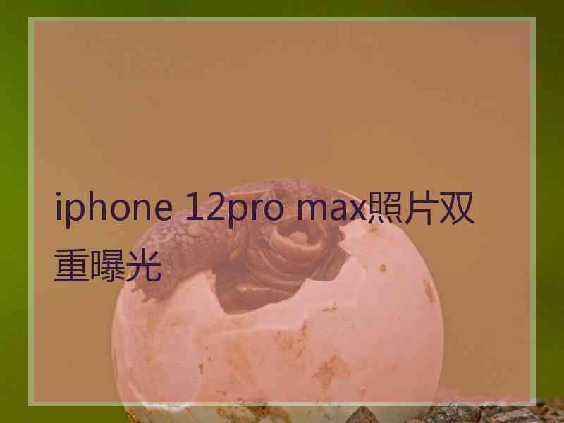 iphone 12pro max照片双重曝光