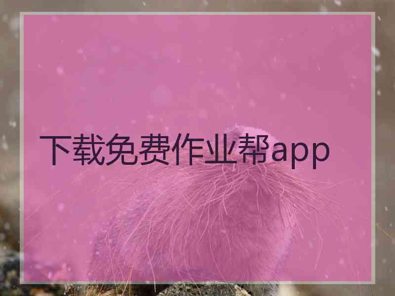 下载免费作业帮app