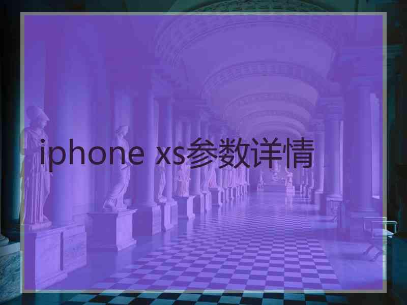 iphone xs参数详情