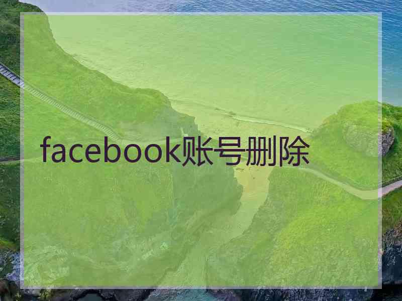 facebook账号删除