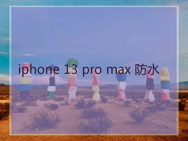 iphone 13 pro max 防水